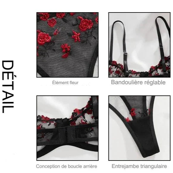 Ensemble de lingerie luxueux en dentelle pour femme