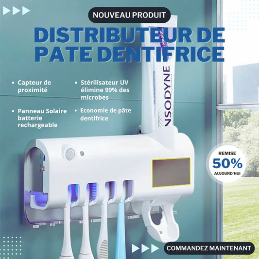 Distributeur de dentifrice - Stérilisateur UV intelligent.