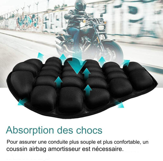 Coussin de siège pneumatique pour moto.