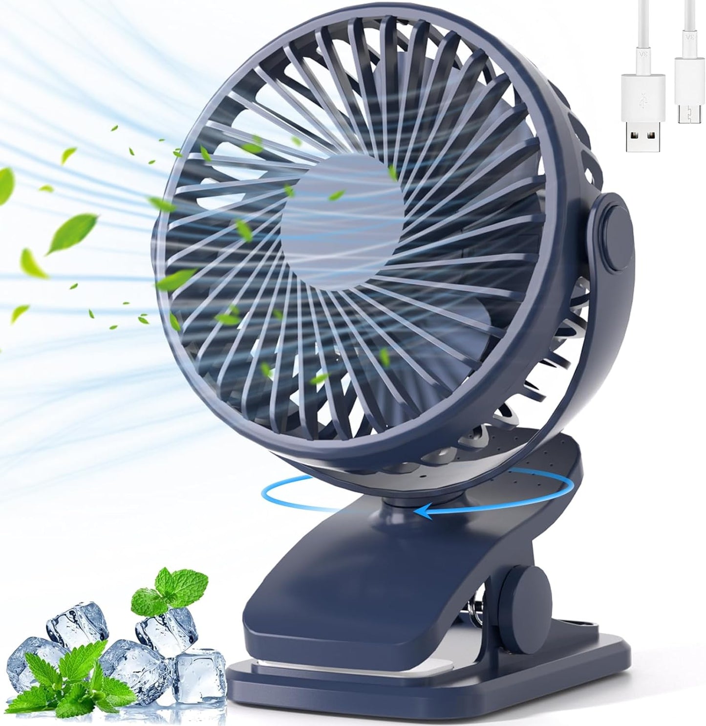 Mini ventilateur rotatif à 720 degrés.