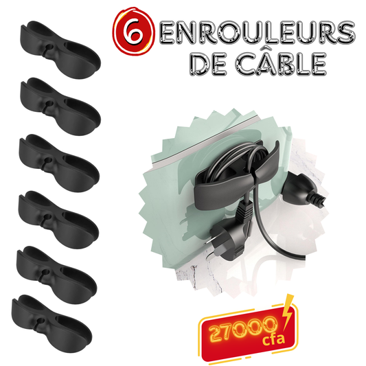 Pack de 6 Enrouleurs de câble d'appareil.