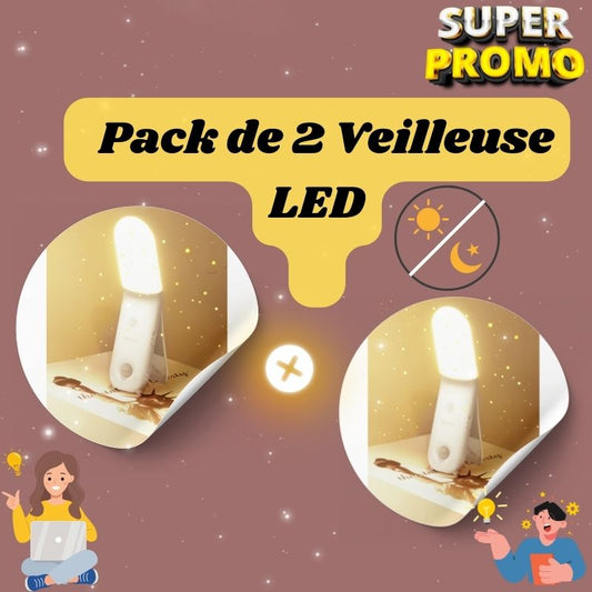 Pack de 2 Lampe LED Capteur de mouvement.