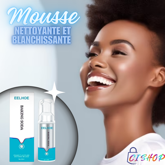 Mousse Nettoyante Et Blanchissante Pour Les Dents.