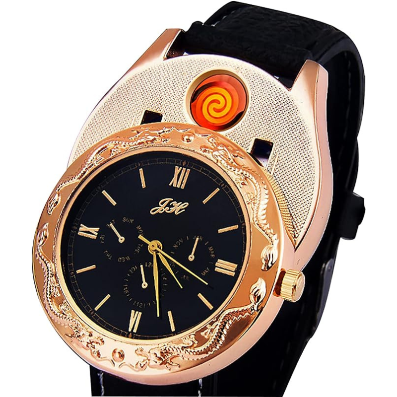 Montre Avec Briquet Sans Flamme Pour Homme.