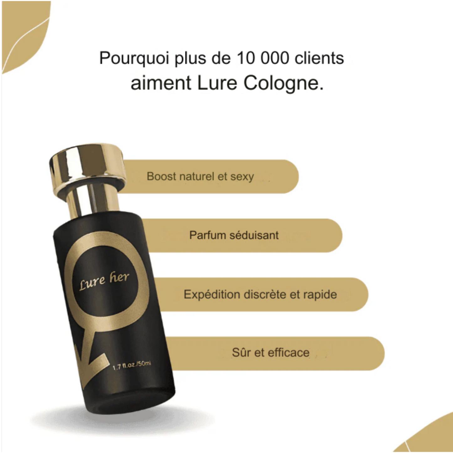 Parfum phéromone pour homme.