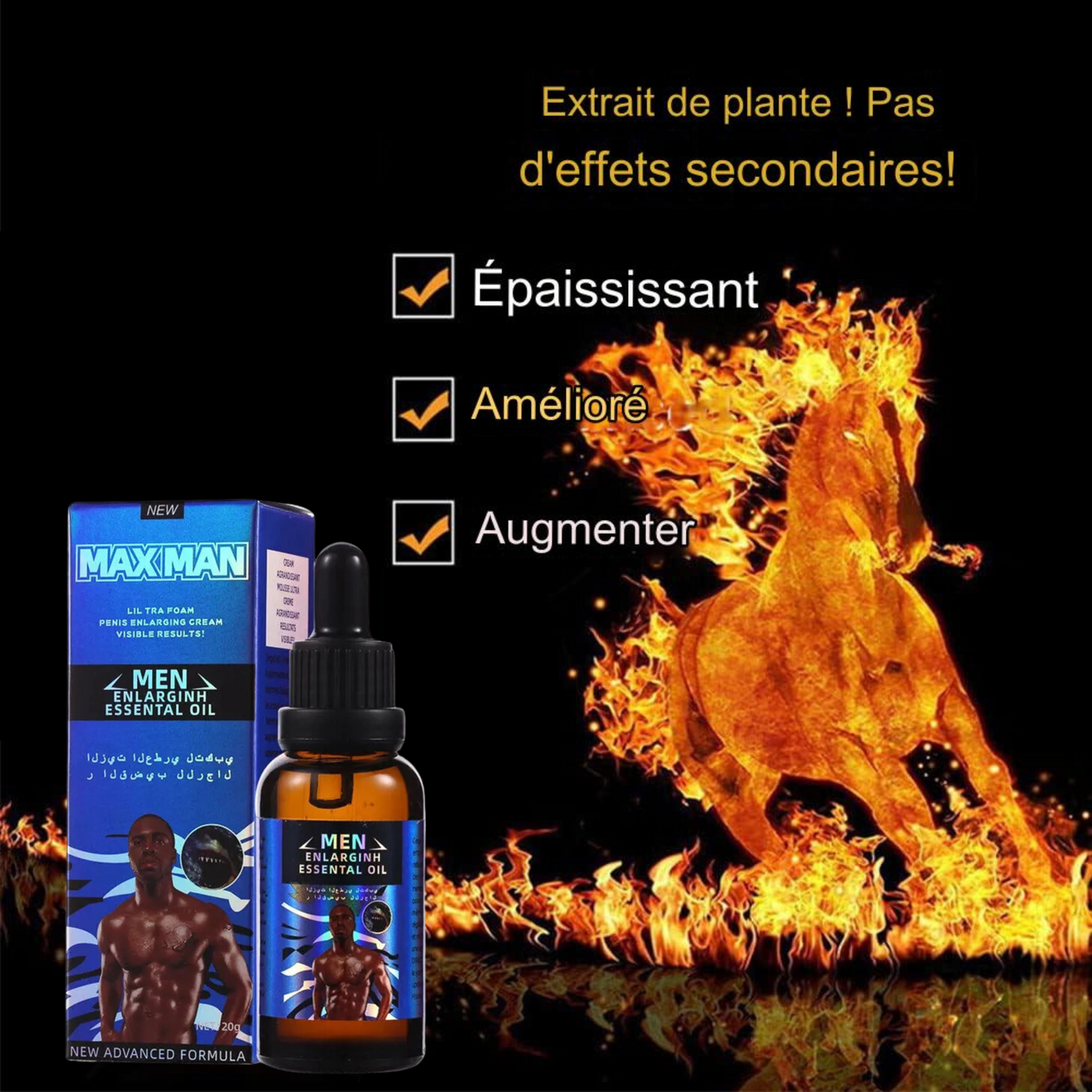 Max Man Huile Essentielle Agrandissante.