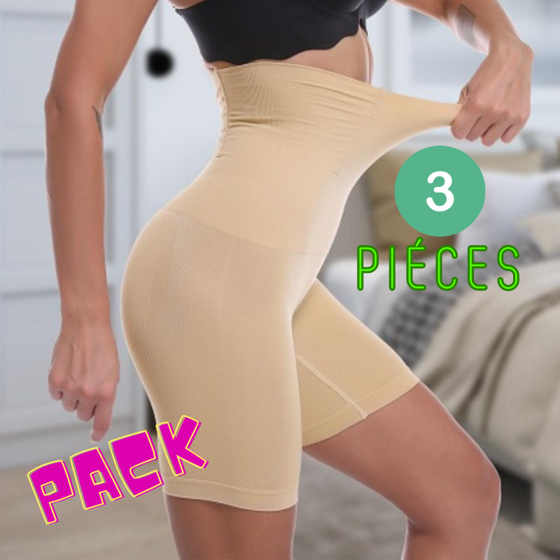 Pack de 3 shorts amincissants pour femme.