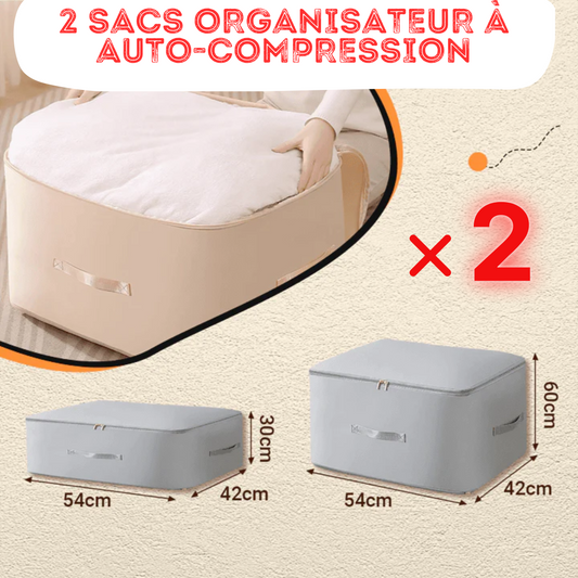 Pack de 2 Sacs Organisateur à Auto-Compression 🎁Opportunité exclusive🎉