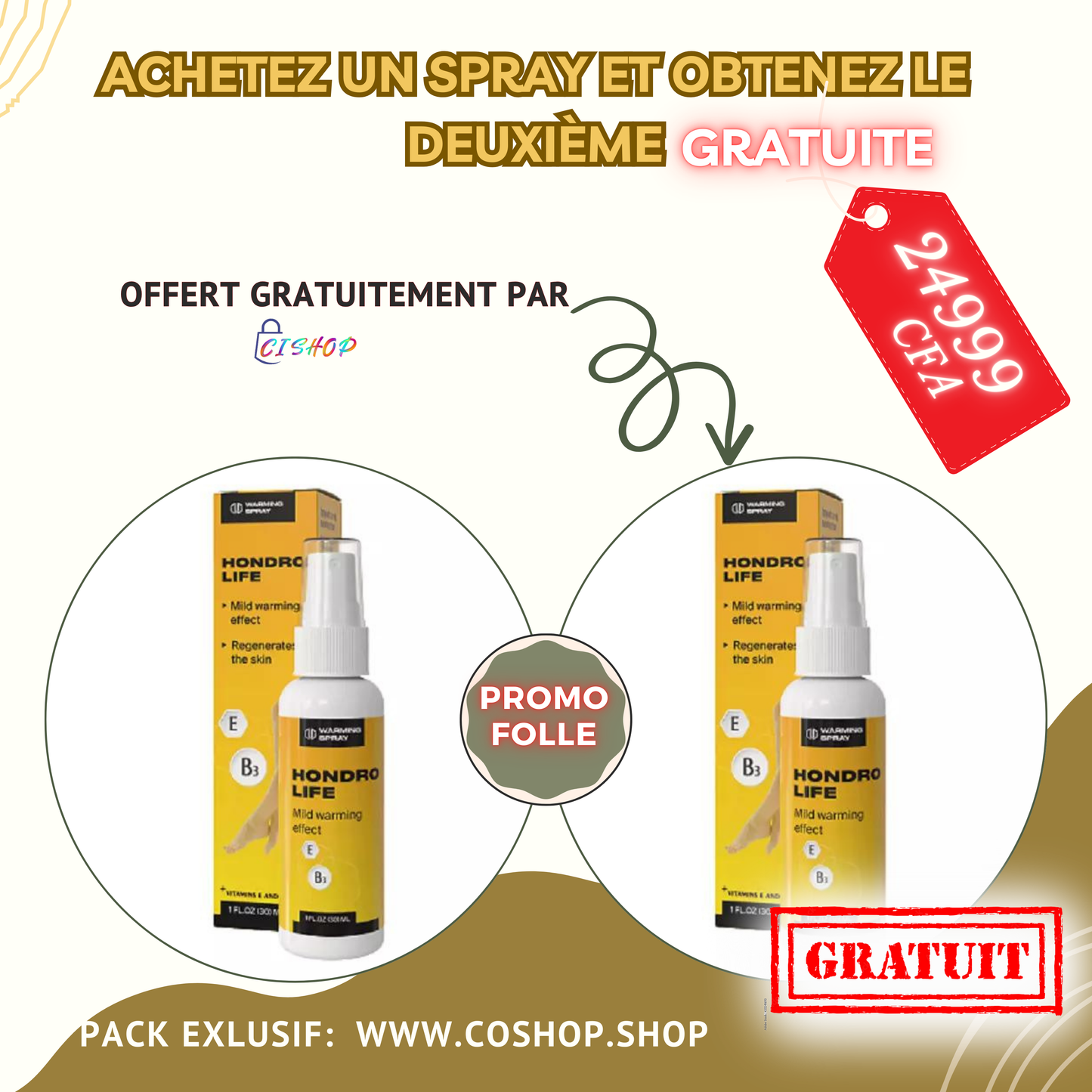 Pack de deux sprays anti-gonflement