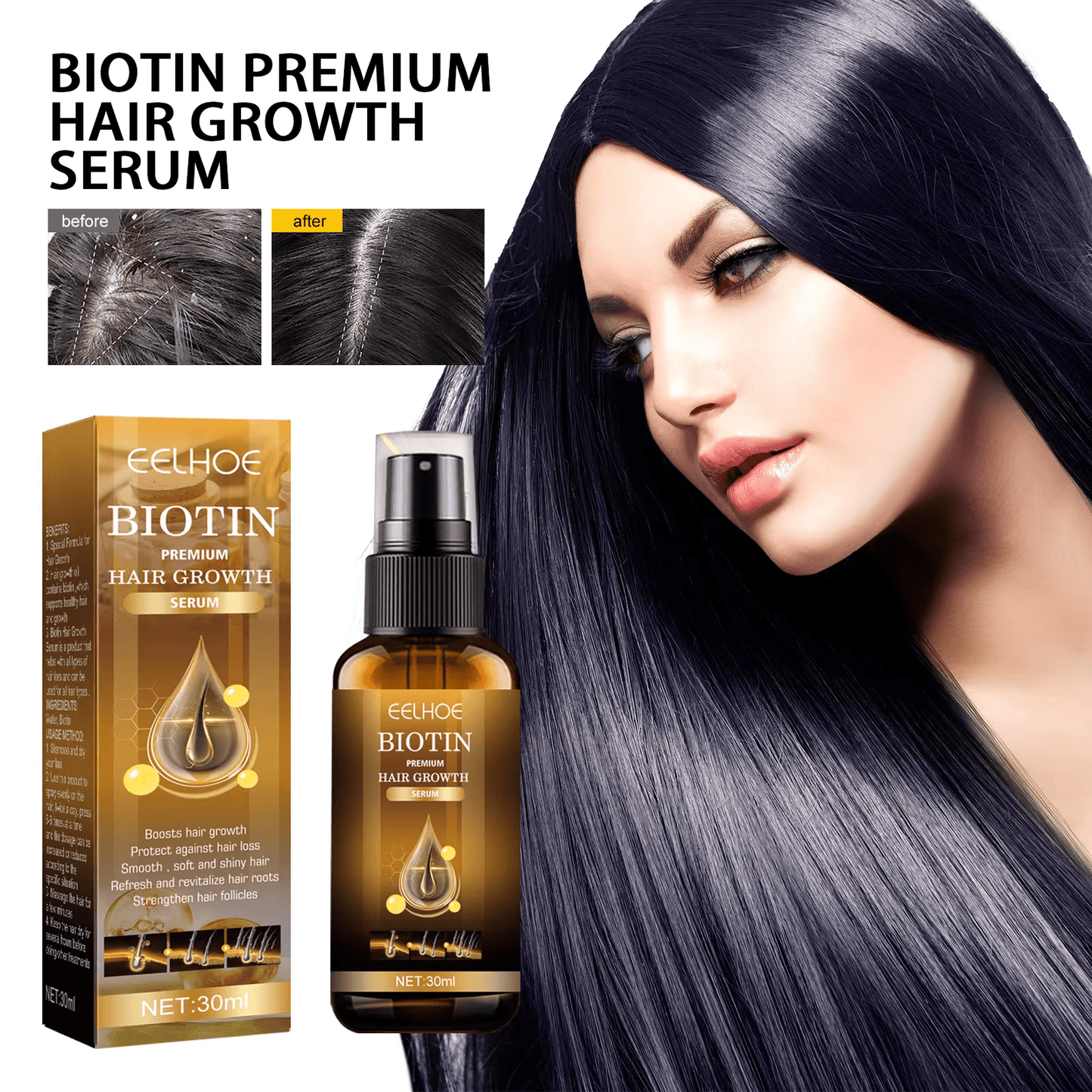 BIOTIN™ est la solution ultime pour se débarrasser de la calvitie