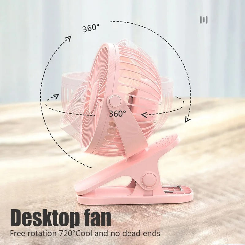 Mini ventilateur rotatif à 720 degrés.