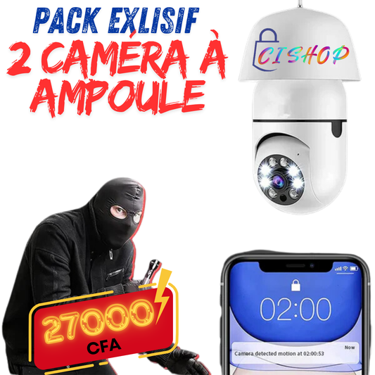 Pack Exclusif de Deux Caméras à Ampoule.