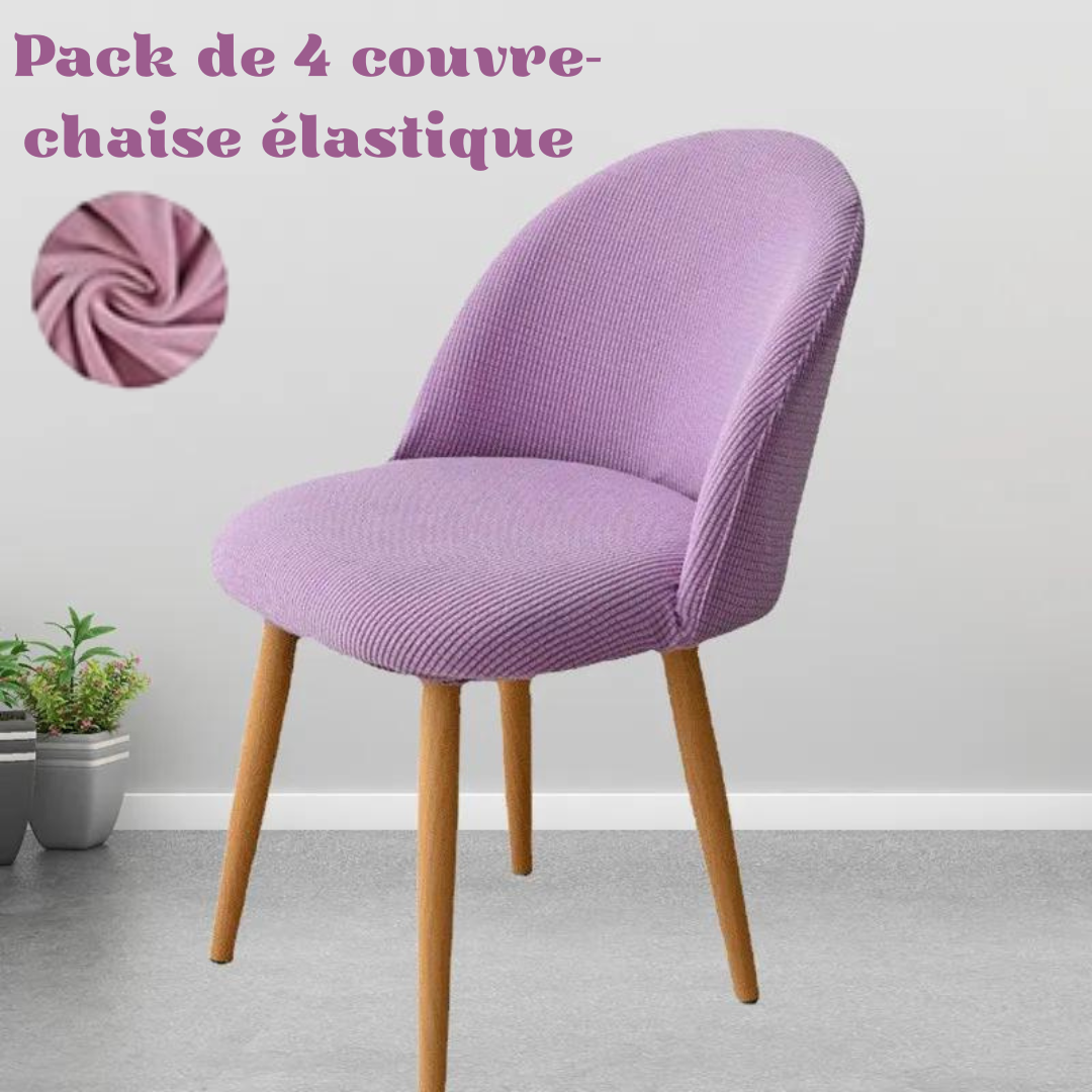 Pack de 4 couvre-chaise élastique.